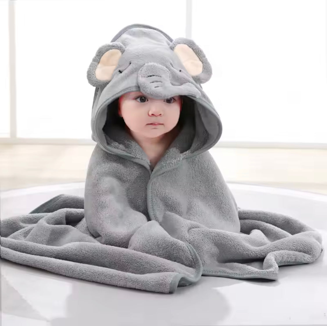 Cartoon Baby Bath Towel, Baby Cartoon Bathrobe, Baby Swaddling Blanket With Quilt