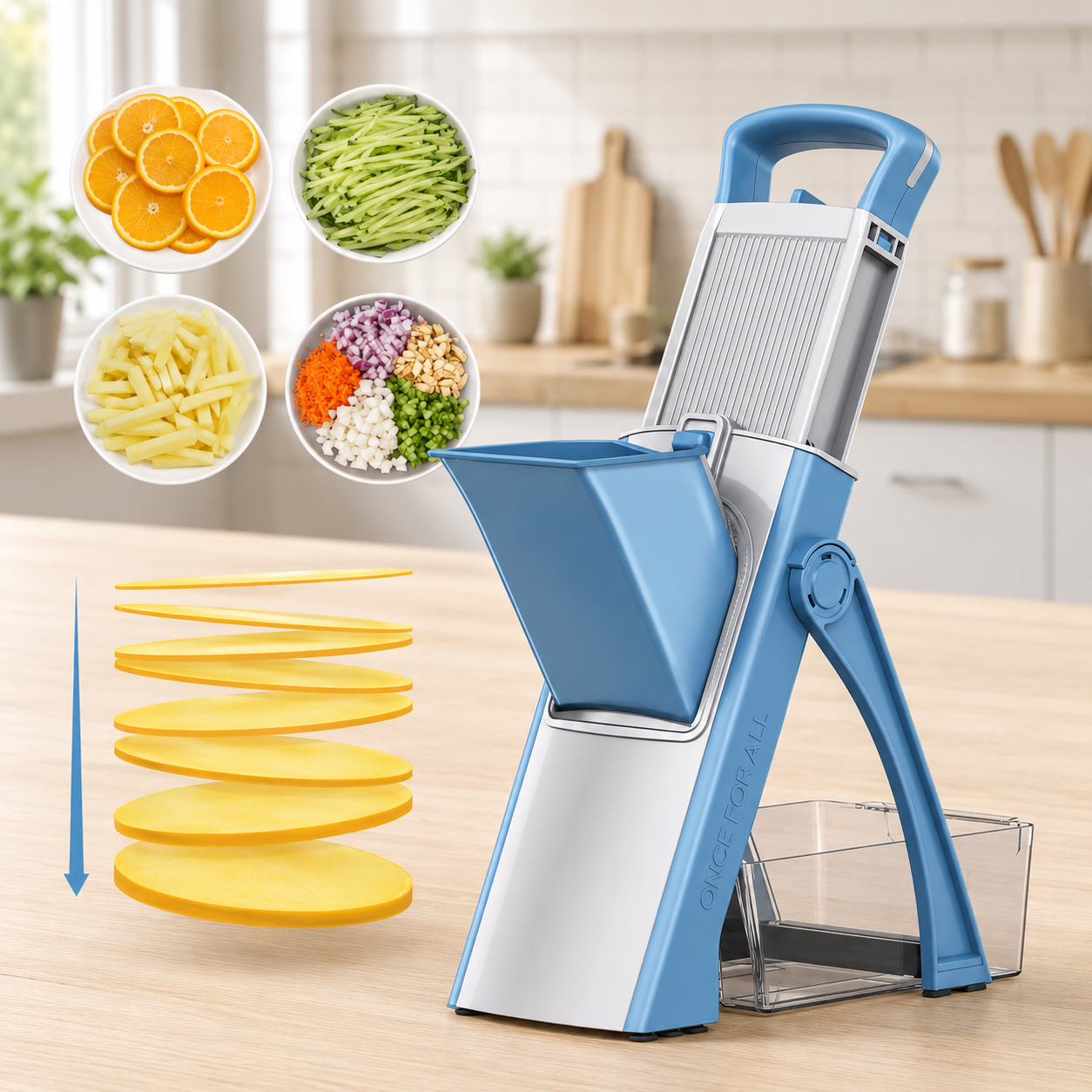 Multifunctional Vegetable Chopper, Multifunctional Vegetable Slicer, Adjustable Kitchen Food Cutter, Instant Slice Kitchen Tool