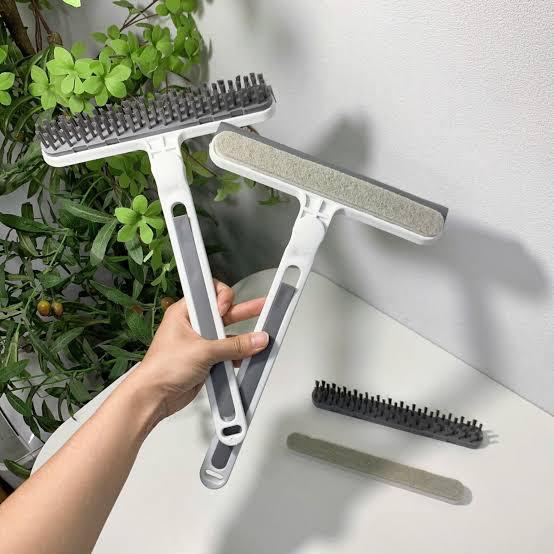 2 In 1 Silicone Wiper With Mini Brush, Car Windshield Wiper And Brush Cleaner, Glass Cleaner Scrapper With Mini Brush