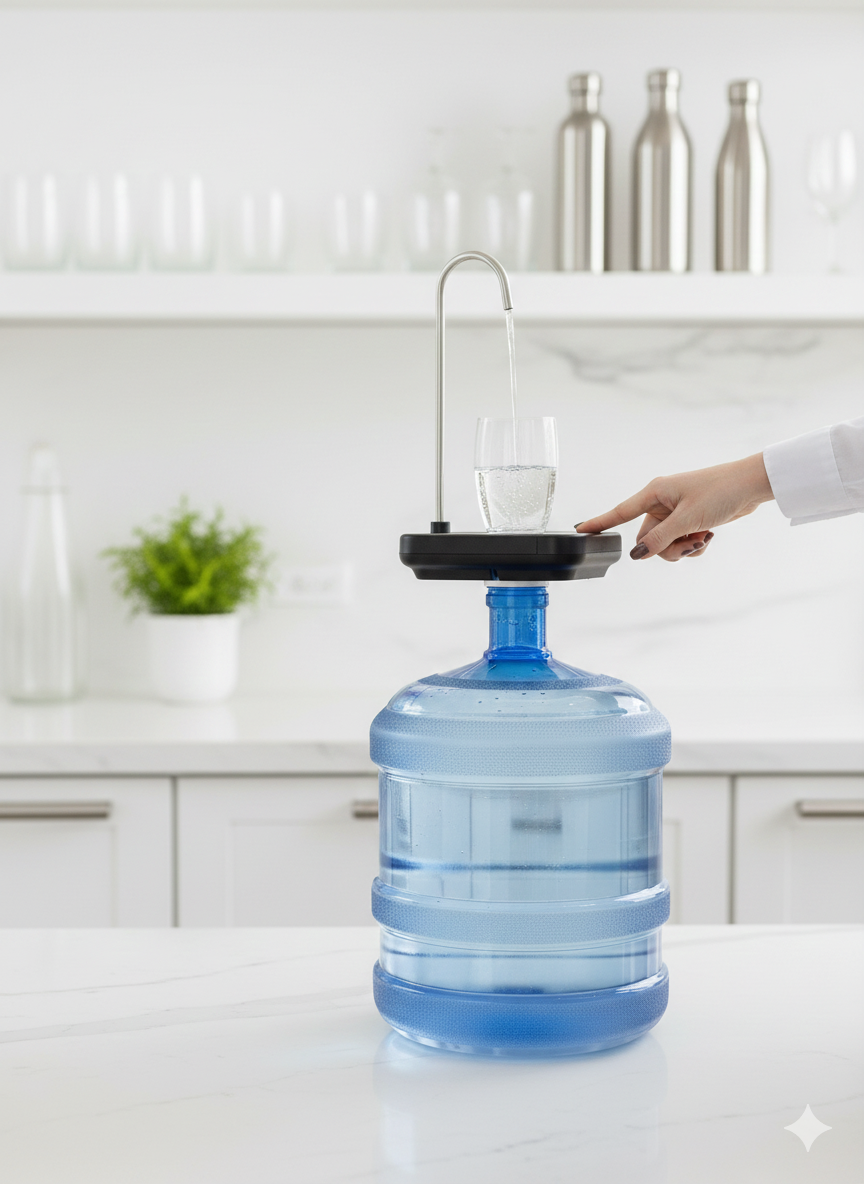 Rotatable Automatic Electric Bottle Pump, USB Operated Portable Water Dispenser Pump, Automatic Drinking Water Pump
