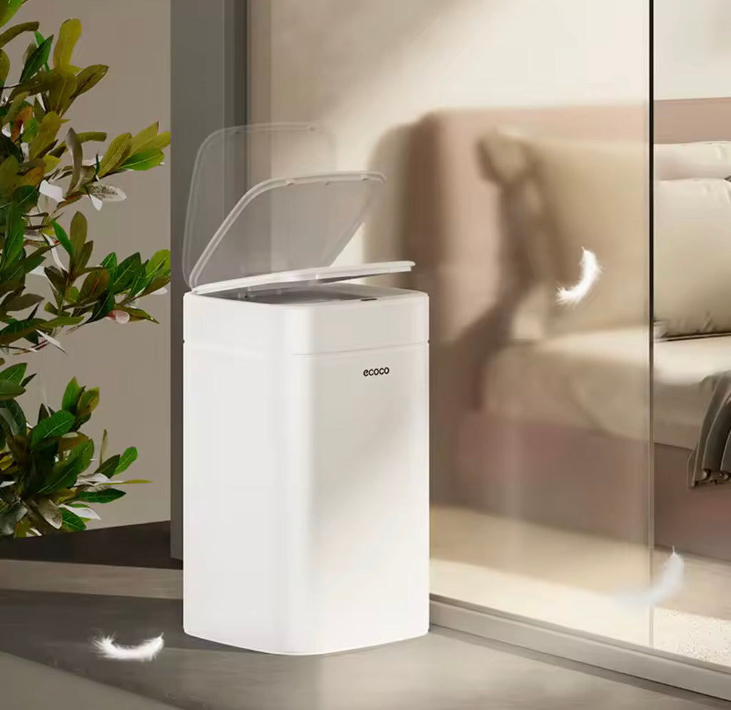 12L Smart Sensor Trash Can Bin With Lid, Automatic Disposal Trash Can, Bathroom Garbage Bin