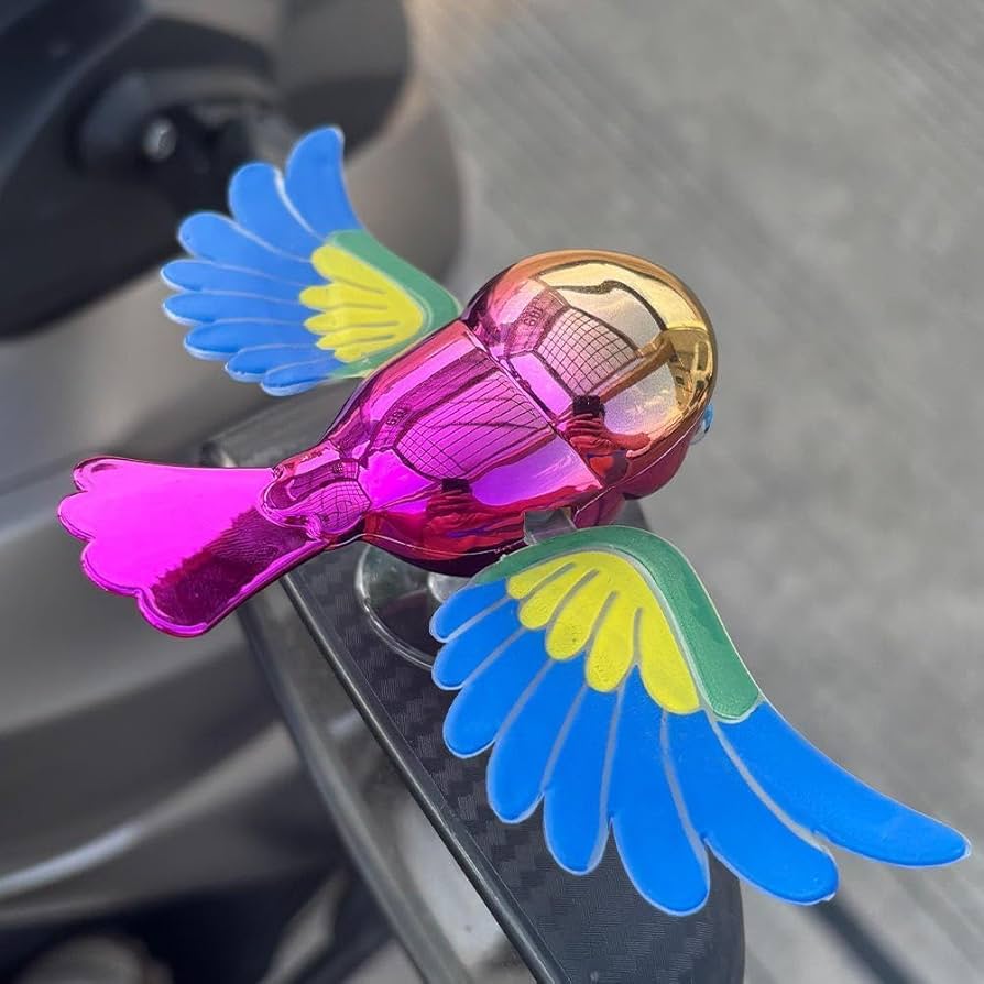 Cute Flying Bird Vehicle Decor, Spectrum Sparrow Bike Accessory, Fun And Funky Motorcycle Accessory