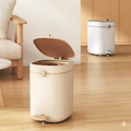 12L Foot Pedal Trash Can With Lid, Manual Disposal Trash Can, Bathroom Garbage Bin