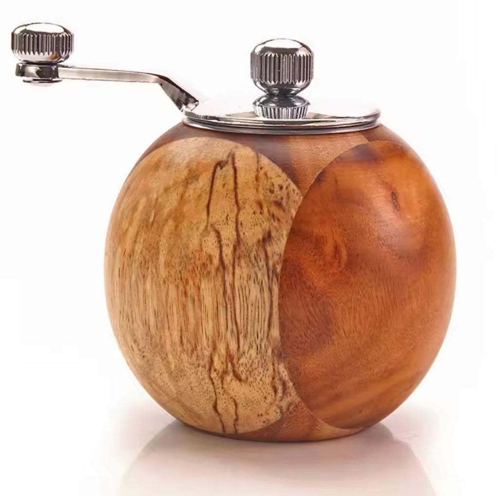 Solid Wood Pepper Grinder, Mini Ceramic Salt And Pepper Mill, Hand Operated Wooden Spice Grinder