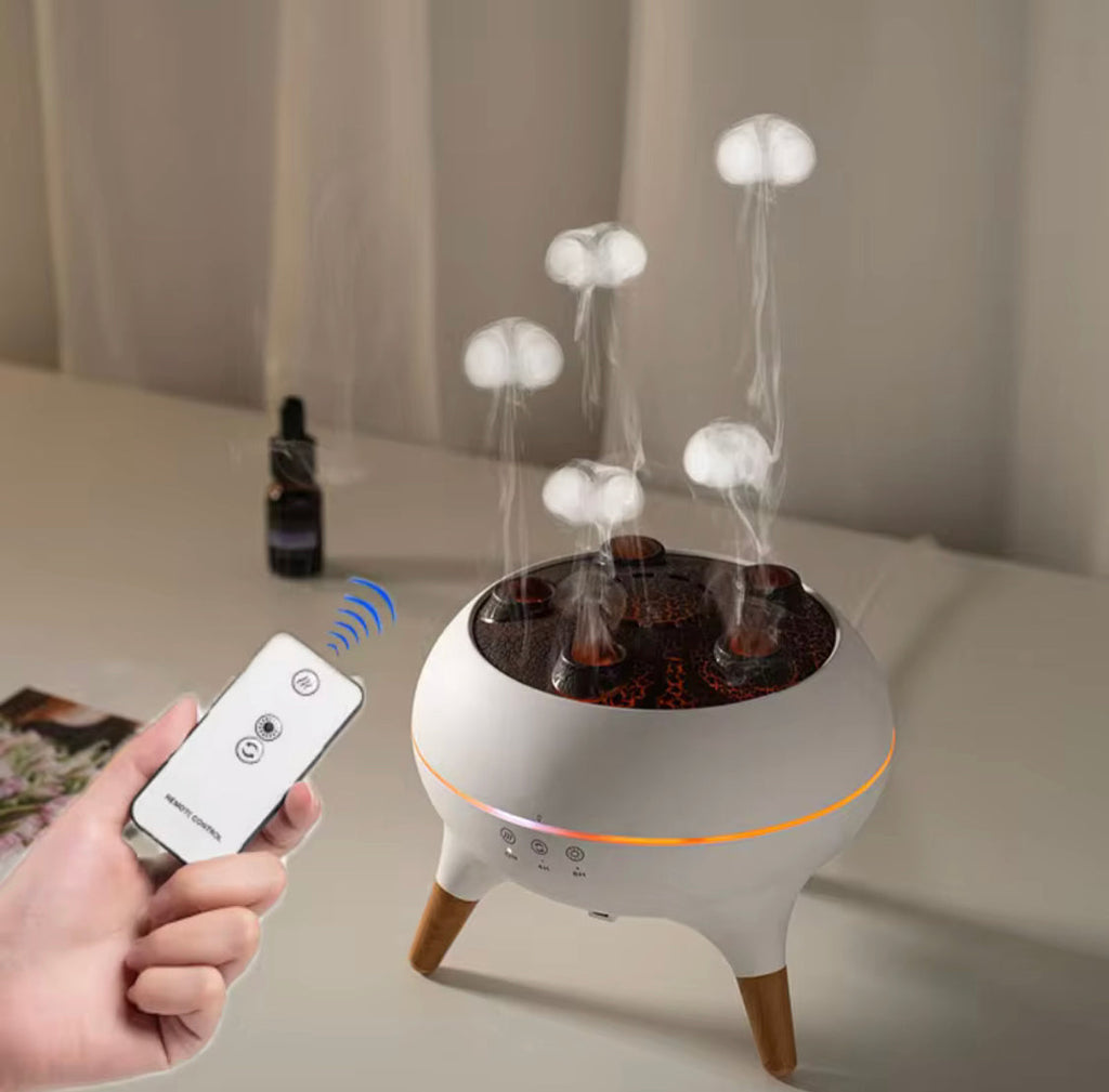 Dynamic Jellyfish Air Humidifier, Bedroom Diffuser With Remote Control, Humidifier With Colorful Night Lights