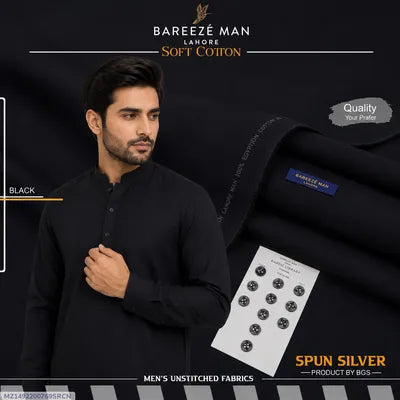 Men Unstitched Cotton Suit