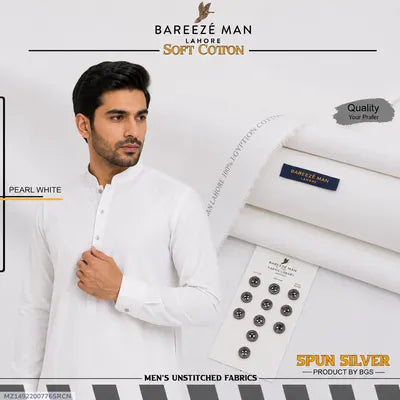 Men Unstitched Cotton Suit
