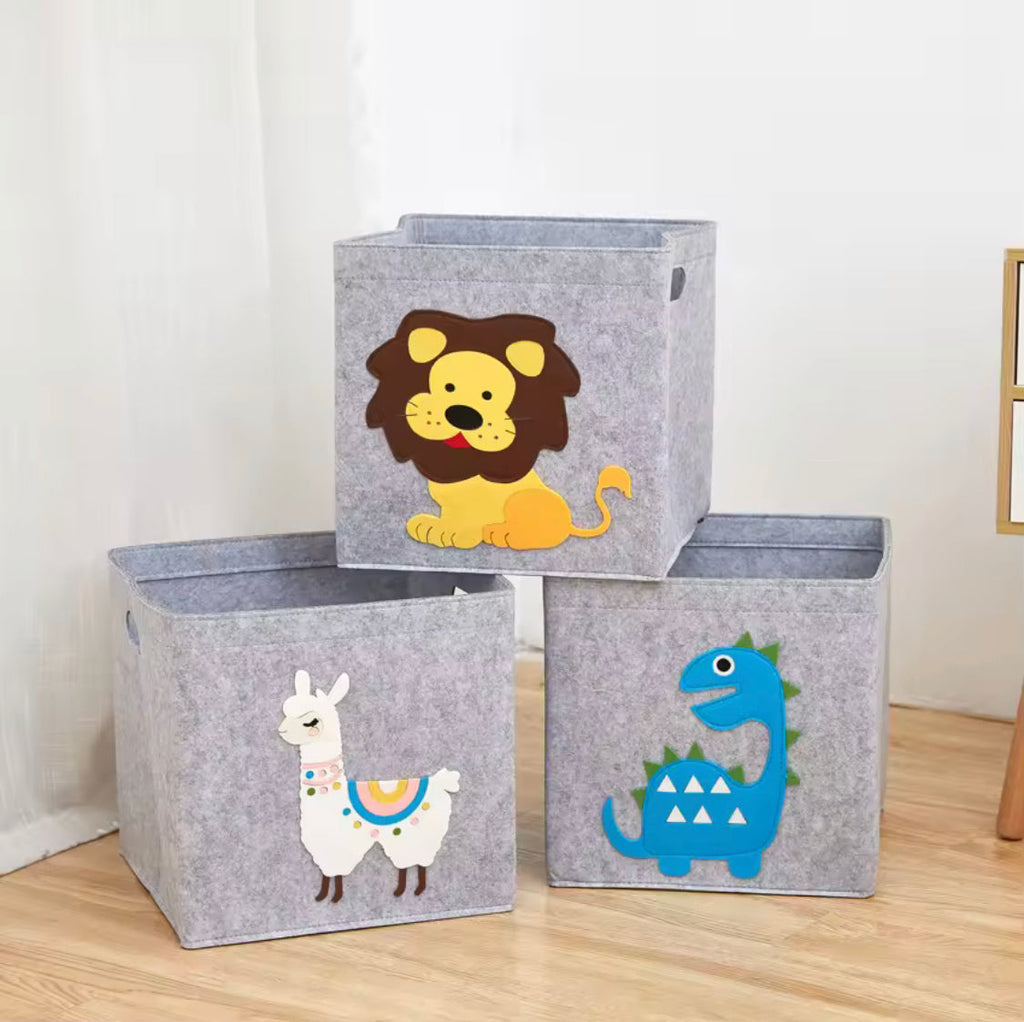 Kids Cartoon Storage Bags, Kids Toys Storage Basket, Foldable Kids Toys Organizer, Cube Folding Toys Storage Box