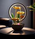 LED Leave Fountain, Desktop Decor Fountain, Electric Indoor Fountain, Waterfall Decor Fountain
