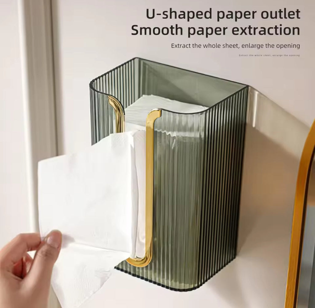 U Shape Transparent Tissue Box, Wall Mounted Acrylic Transparent Tissue Box, Table Napkin Holder, Bathroom   Tissue Paper Dispenser