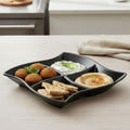4 Partition Snack Plate, Party Snack Tray, Smart Serving Plate, Kitchen Serving Tray