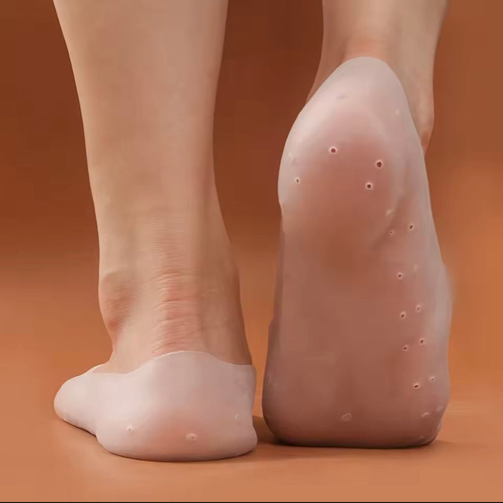Silicone Half Gel Socks, Cracked Foot Peeling Socks, Soft Silicone Moisturizing Socks