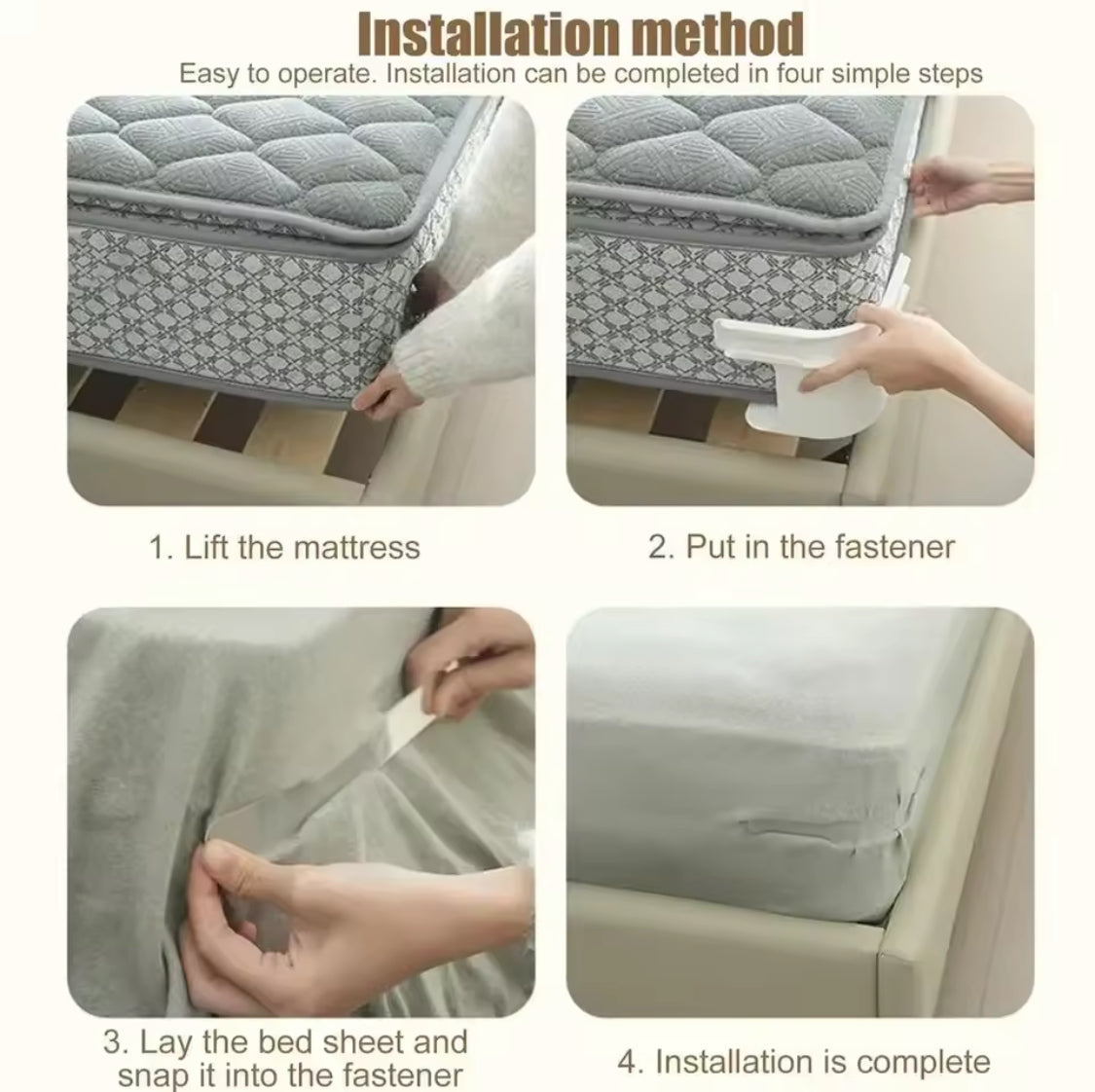 4 Pcs Heavy Duty Bed Sheet Corner Clips, Durable Grippers For Bed Sheet, Non Slip Bed Sheet Corner Protectors, Bed Sheet Corner Tightening Clip