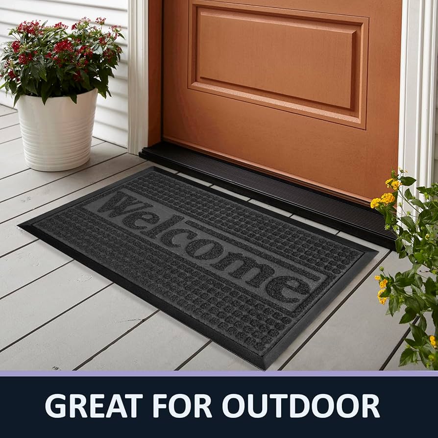 Anti Slip Welcome Doormat, Indoor And Outdoor Washable Floor Mat, Footprints Welcome Mat, Anti Slip Outdoor Entrance Mat