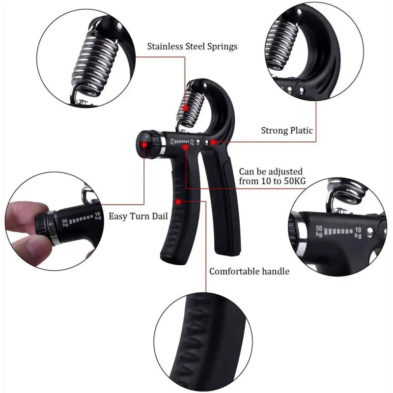 Adjustable Hand  Grip Strength Trainer 10-60 KG Strength
