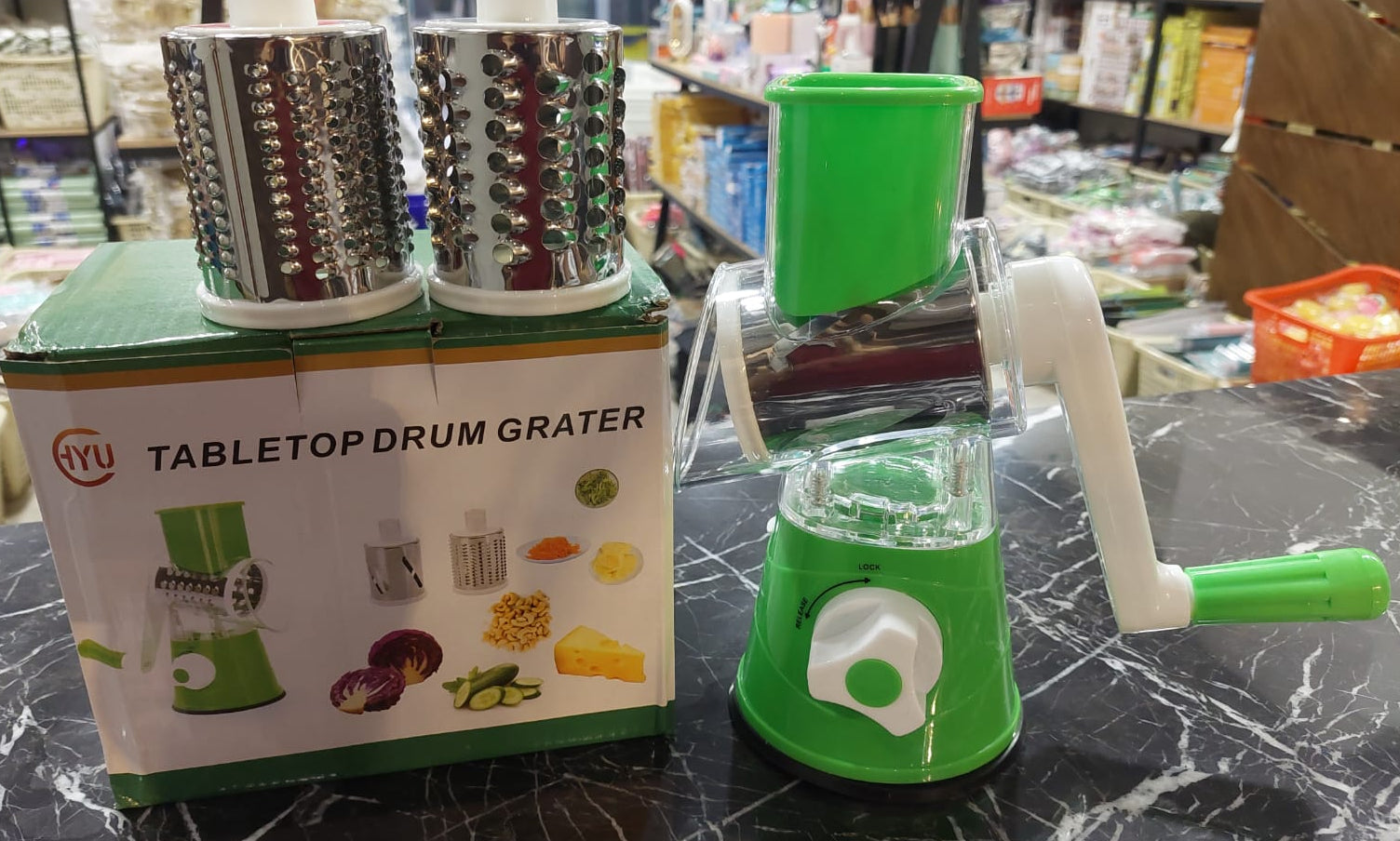 TableTop Drum Grater | Manual Vegetable Cutter Slicer & Grater | Multi-Functional Kitchen Gadget - High Quality