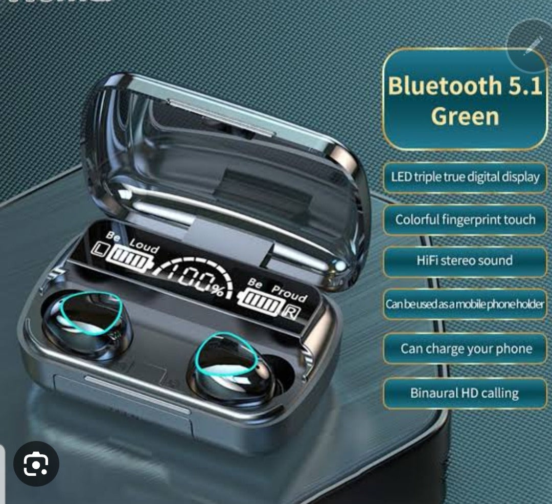 DaMix Original M10 Bluetooth Earbuds – Wireless Earphones with LED Display & Power Bank Case