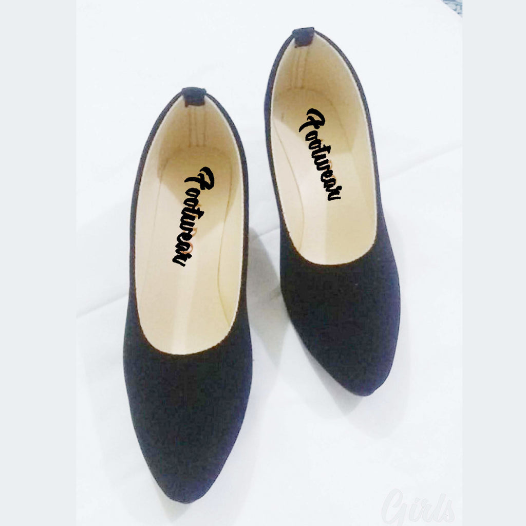 Ladies Velvet Pump Shoes – Comfortable 2 Inch Heel Casual & Party Wear Stylish