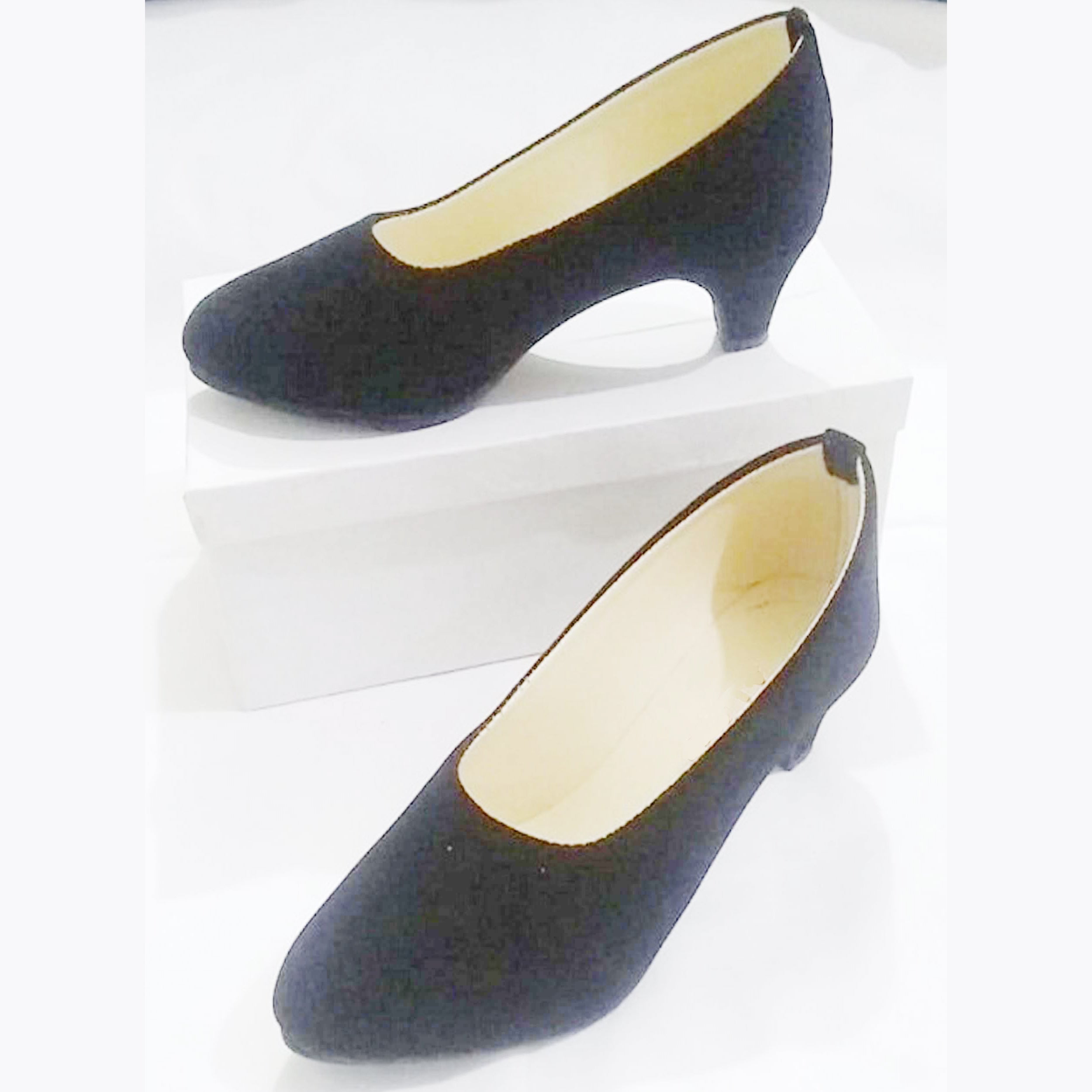 Ladies Velvet Pump Shoes – Comfortable 2 Inch Heel Casual & Party Wear Stylish