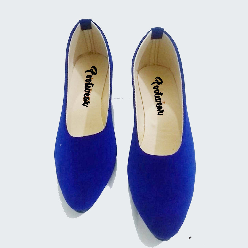 Ladies Velvet Pump Shoes – Comfortable 2 Inch Heel Casual & Party Wear Stylish