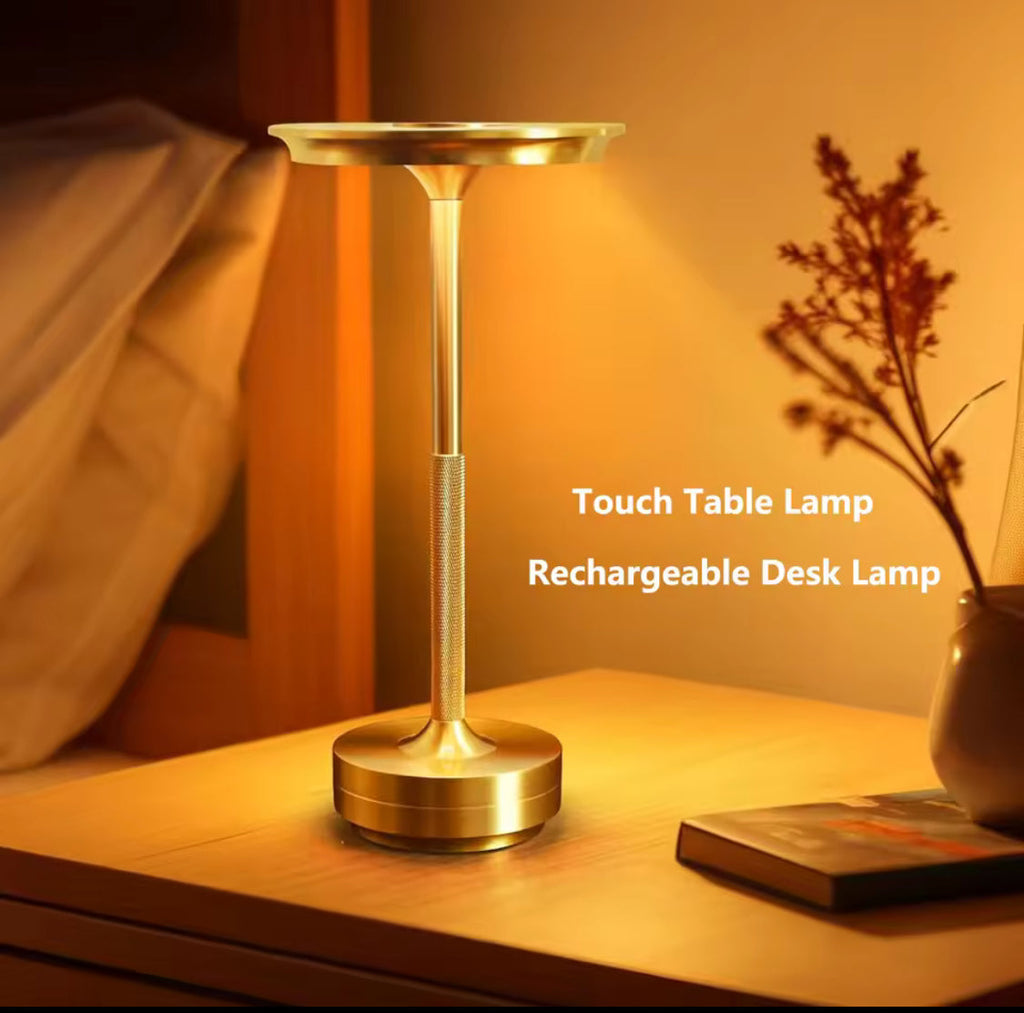 Touch Sensor LED Table Lamp, Portable Bedroom Night Light, USB Rechargeable Lamp,  Wireless Reading Lamp