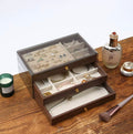 3 Layer Wooden Jewelry Organizer, Multi Layer Large Capacity Jewelry Box, Vintage Style Jewelry Storage Box