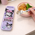 Kuromi Portable Cutlery Set, Travel Spoon & Chopsticks Case, Cute Cartoon Design Cutlery Set