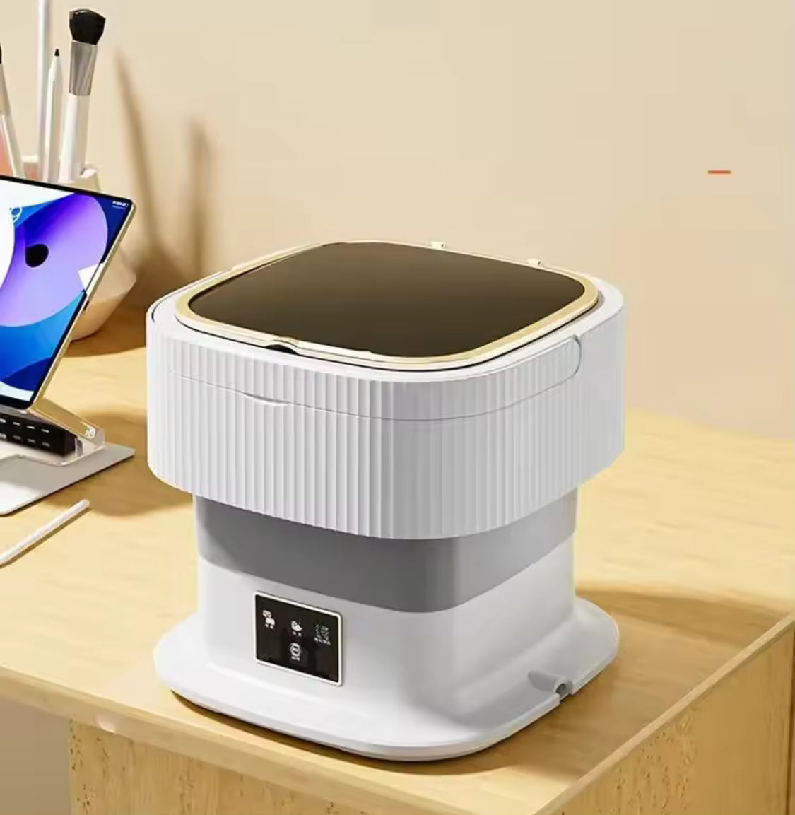 11L Collapsible Portable Washing Machine, Bucket Type Laundry Clothes Washer, Portable Turbo Washer For Travel, Lightweight Collapsible Bucket Washing Machine