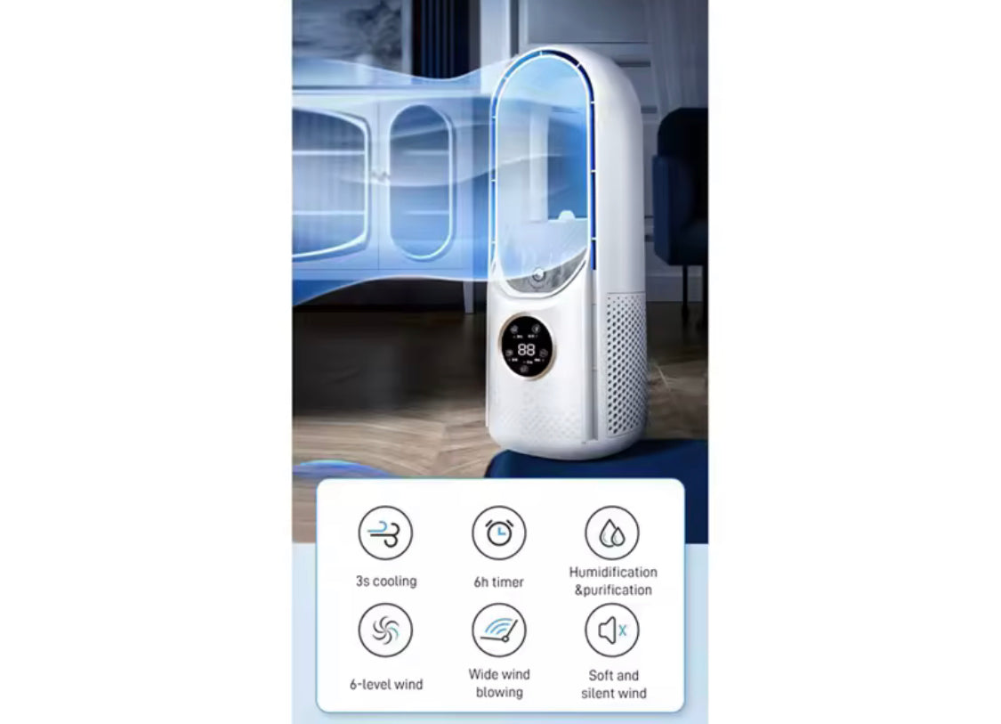 Adjustable Portable Air Cooling Fan, Portable USB Air Cooler, Desktop Humidifier Conditioning Fan, USB Air Cooler Electric Fan