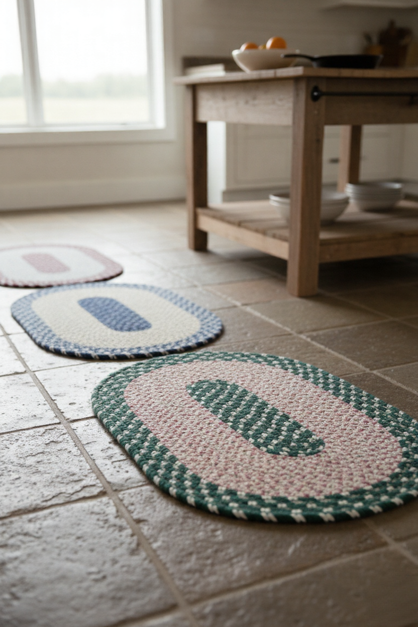 Handmade Oval Shape Doormats, Braided Oval Rugs, Loop And Latch Mats, The Oval Weave