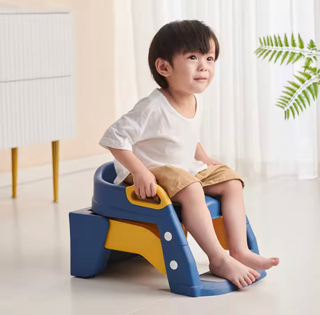 2 In 1 Portable Toilet Seat, Foldable Toilet Training Seat, Portable Kids Upgraded Step Toilet Seat