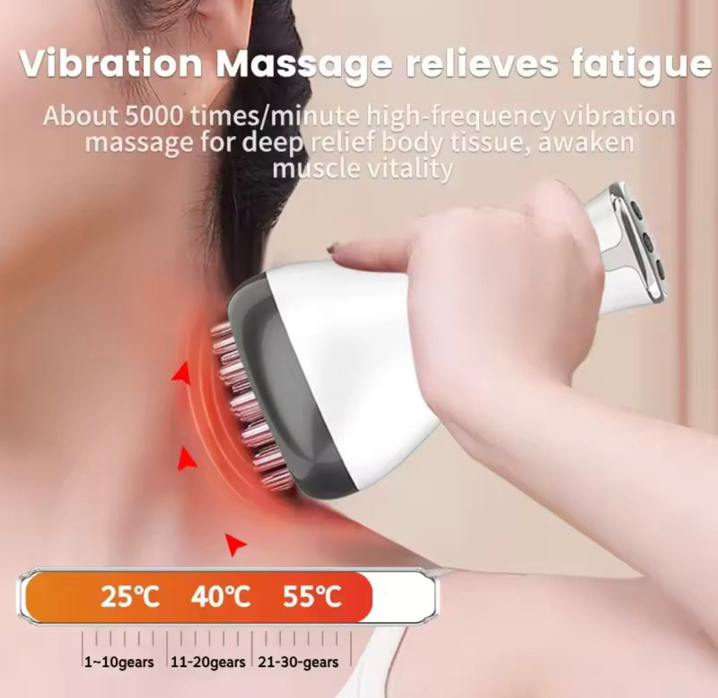 Electric Meridian Body Massager, Body Shaping Heating Meridian Scraping Brush, Fat Burning Anti Cellulite Body Massager