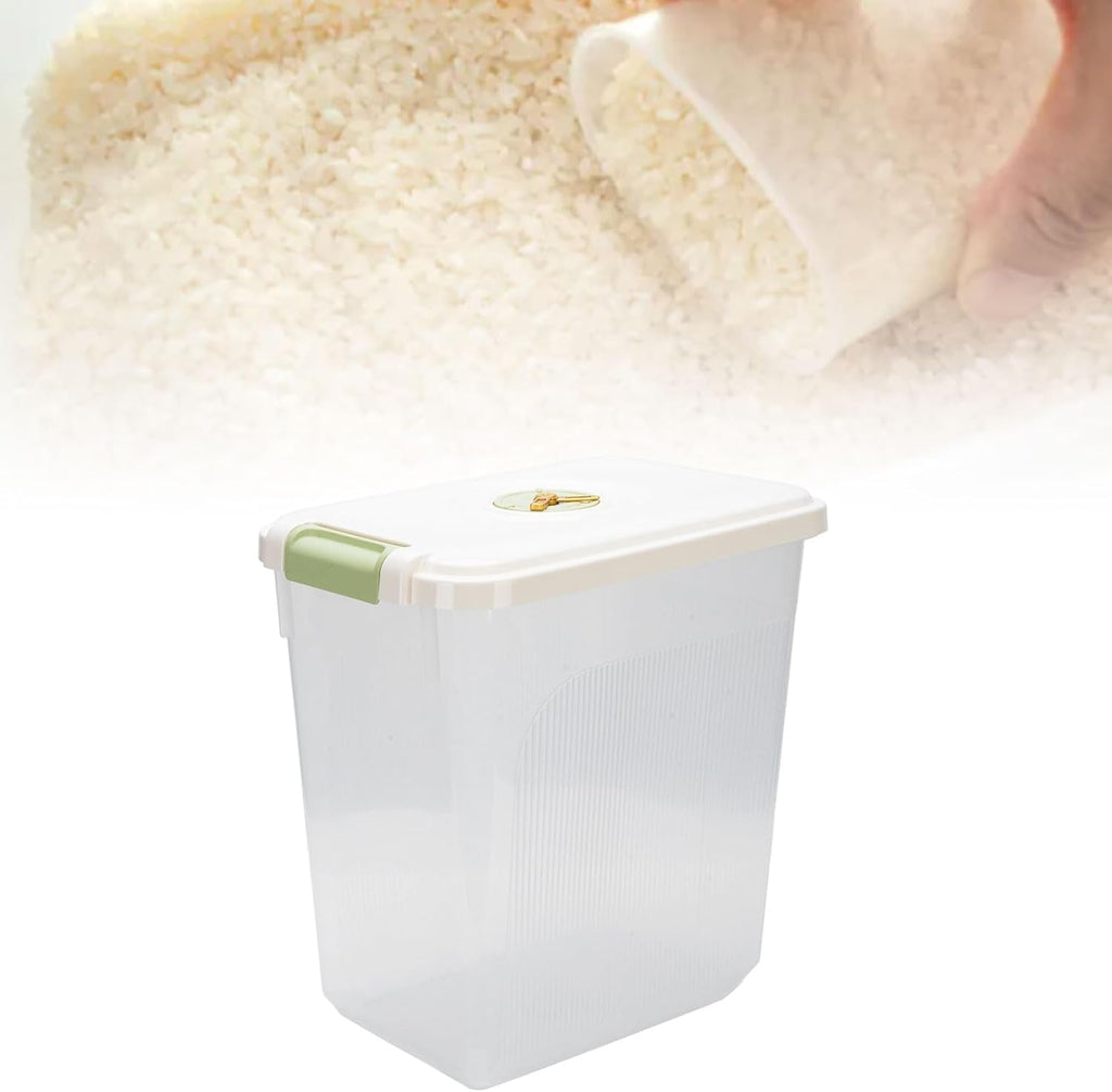 Rice Barrel with Wheels, Transparent Rice Sealed Storage Organizer, Rice Sieve Colander Basket