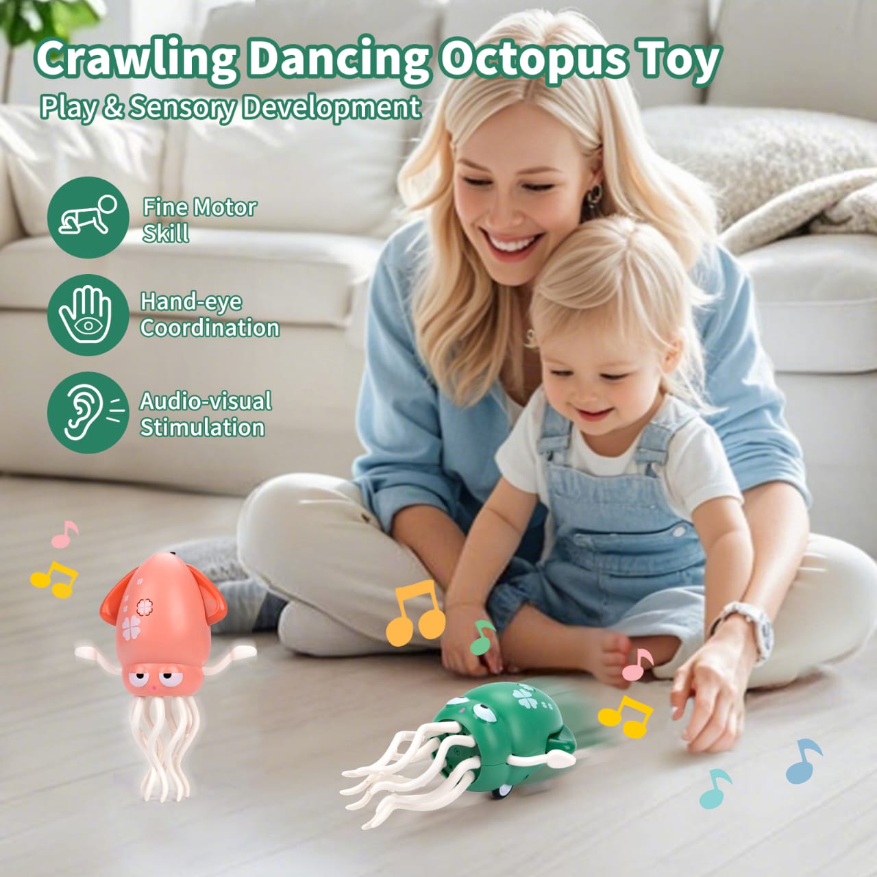 Electronic Dancing Squid Toy, Simulated Music Octopus Toy, Dancing Jellyfish Squid Toy