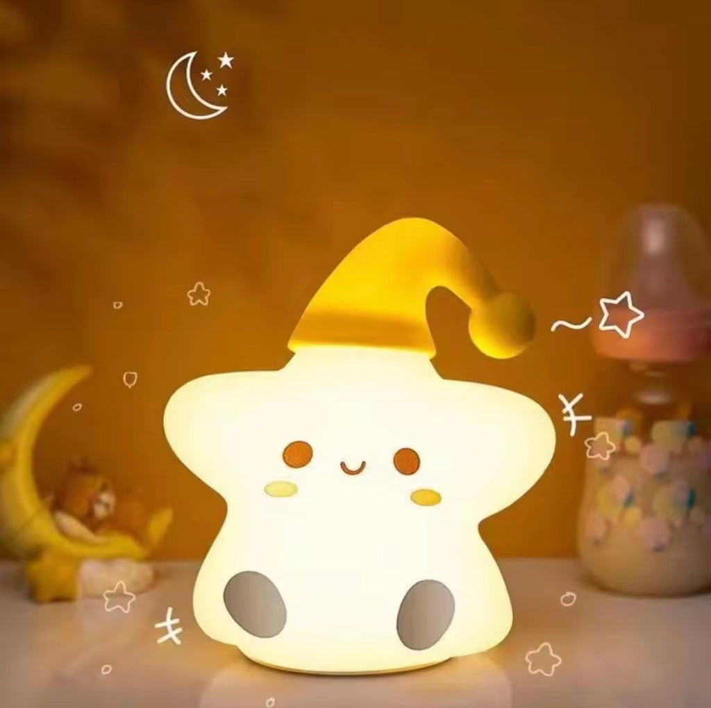 Rechargeable Silicone Star Lamp, Little Star Night Lamp, Mini Star Table Lamp, Cute LED Star Night Light