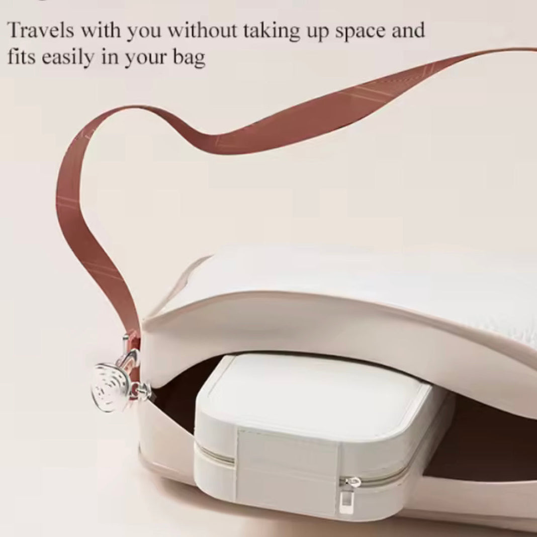 Travel Makeup Case With LED Light Mirror, Cosmetic Bag With LED Light Mirror, Portable Mini Jewelry Box With Adjustable LED Light Mirror