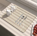 Anti Slip Drainage Rubber Mat, Super Absorbent Counter Mat, Dish Drying Mat, Non Slip Draining Dish Mat, Simple Mud Table Mat
