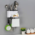 Wall Mounted Cutlery Holder, Utensils Holder Drainer Basket Chopsticks Tube Cutlery Kitchen Organizer, Kitchen Sink Drainage Shelf, Cutlery Spoon Fork Knife Holder Shelf