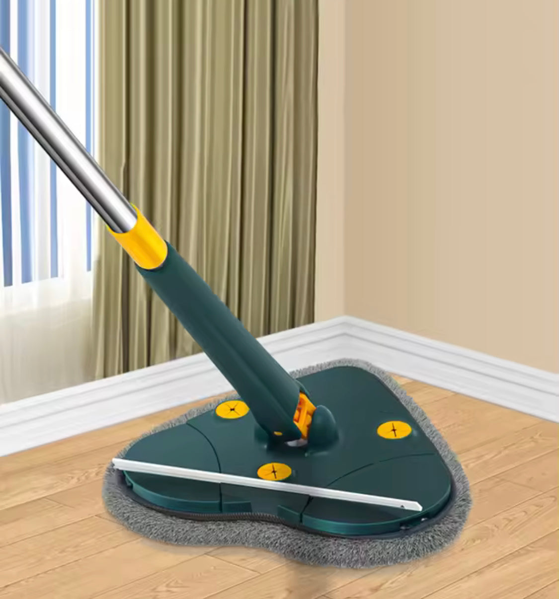 Heart Shaped Twist Mop With Viper, Rotatable Cleaning Squeeze Mop, Adjustable Long Handle Mop