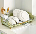 Acrylic Dish Drying Rack, Multifunctional Plate Rack With Drainer, Space Saving Kitchen Sink Rack