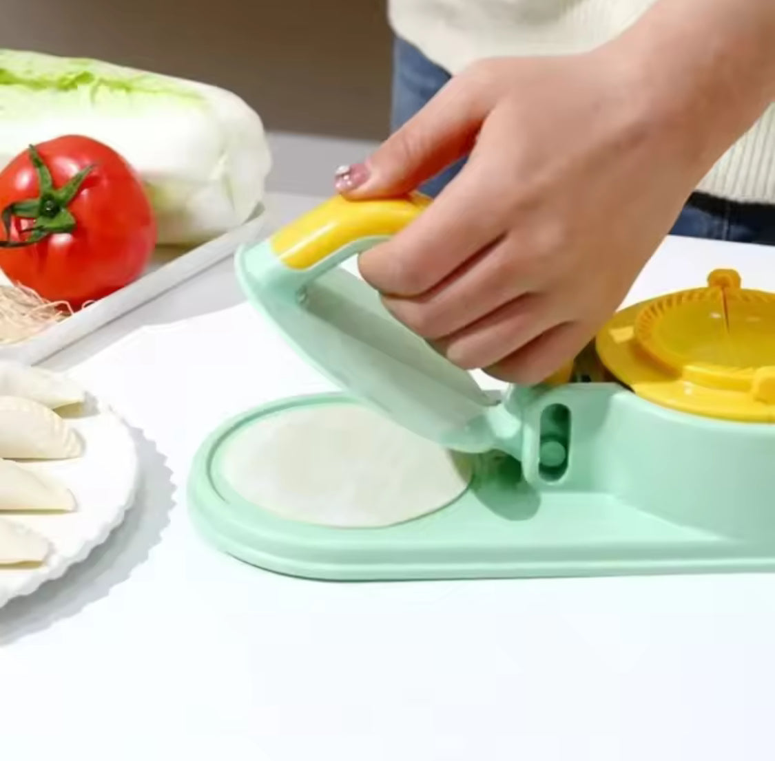 3 In 1 Kitchen Dumpling Mold,  Dumpling Maker Mold, Dough Skin Molder Machine, Rolling Dough Dumpling Machine, Manual Tortilla Maker, Dough Pressing Tool, Kitchen Dumpling Making Tool