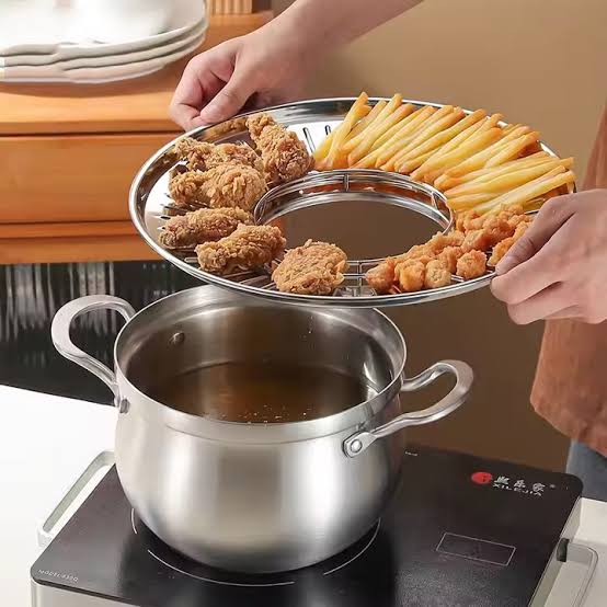 Frying Oil Filter Tray, Oil Drip Filter Colander, Fried Food Oil Draining Tray, Round Oil Filter Tray