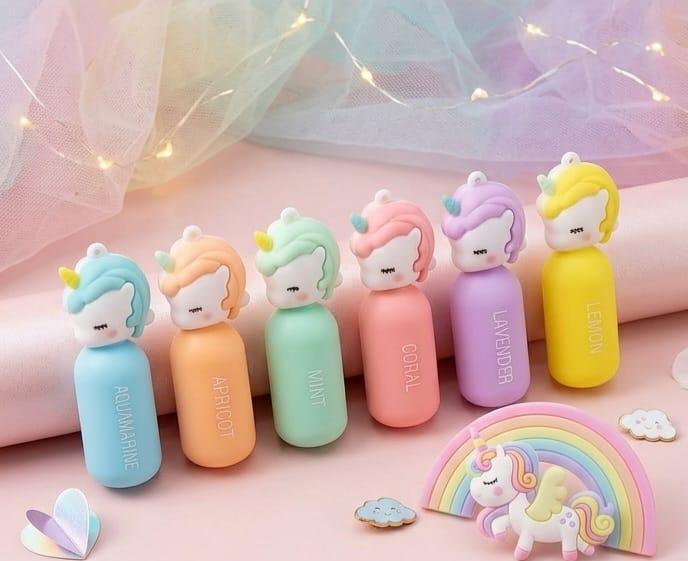 Set Of 6 Unicorn Highlighters, Cute Unicorn Highlighter Markers, Kids Unicorn Color Markers, Unicorn Highlighter Pens