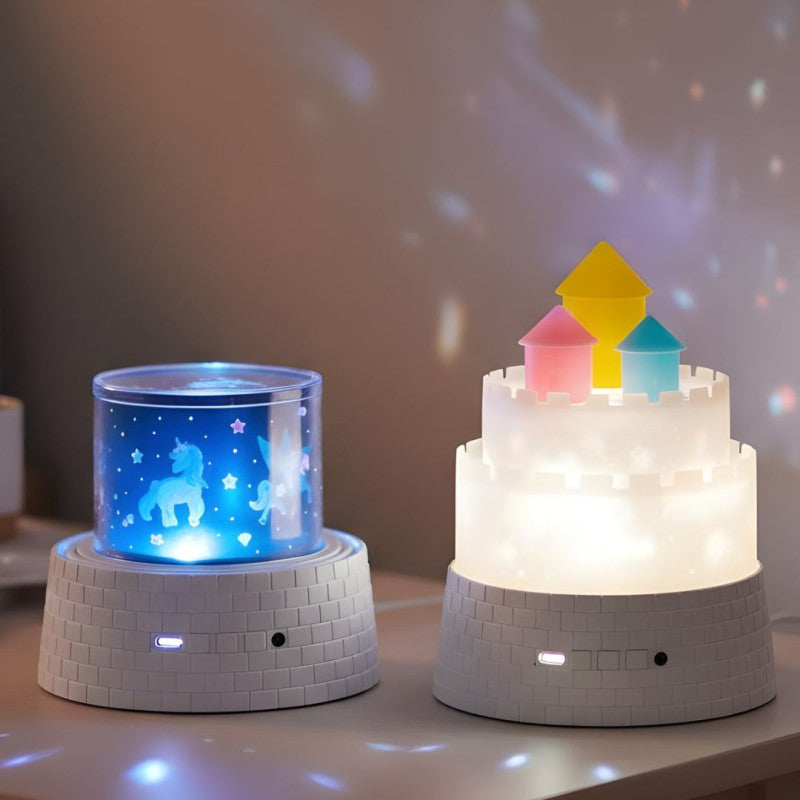 Kids Unicorn Castle Projector Lamp, Galaxy Star Remote Projector Light, Kids Room Decor LED Projector