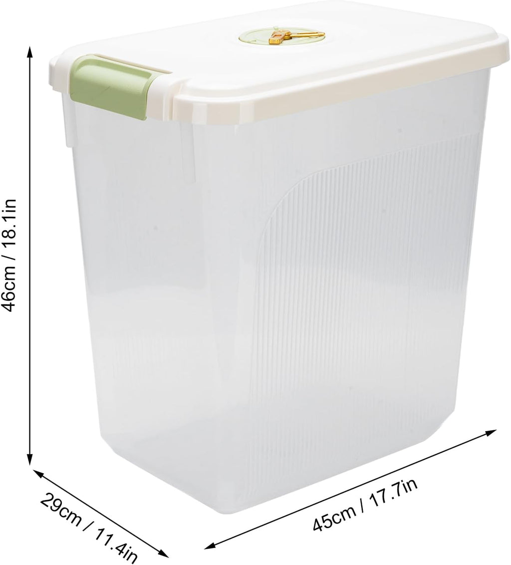 Rice Barrel with Wheels, Transparent Rice Sealed Storage Organizer, Rice Sieve Colander Basket