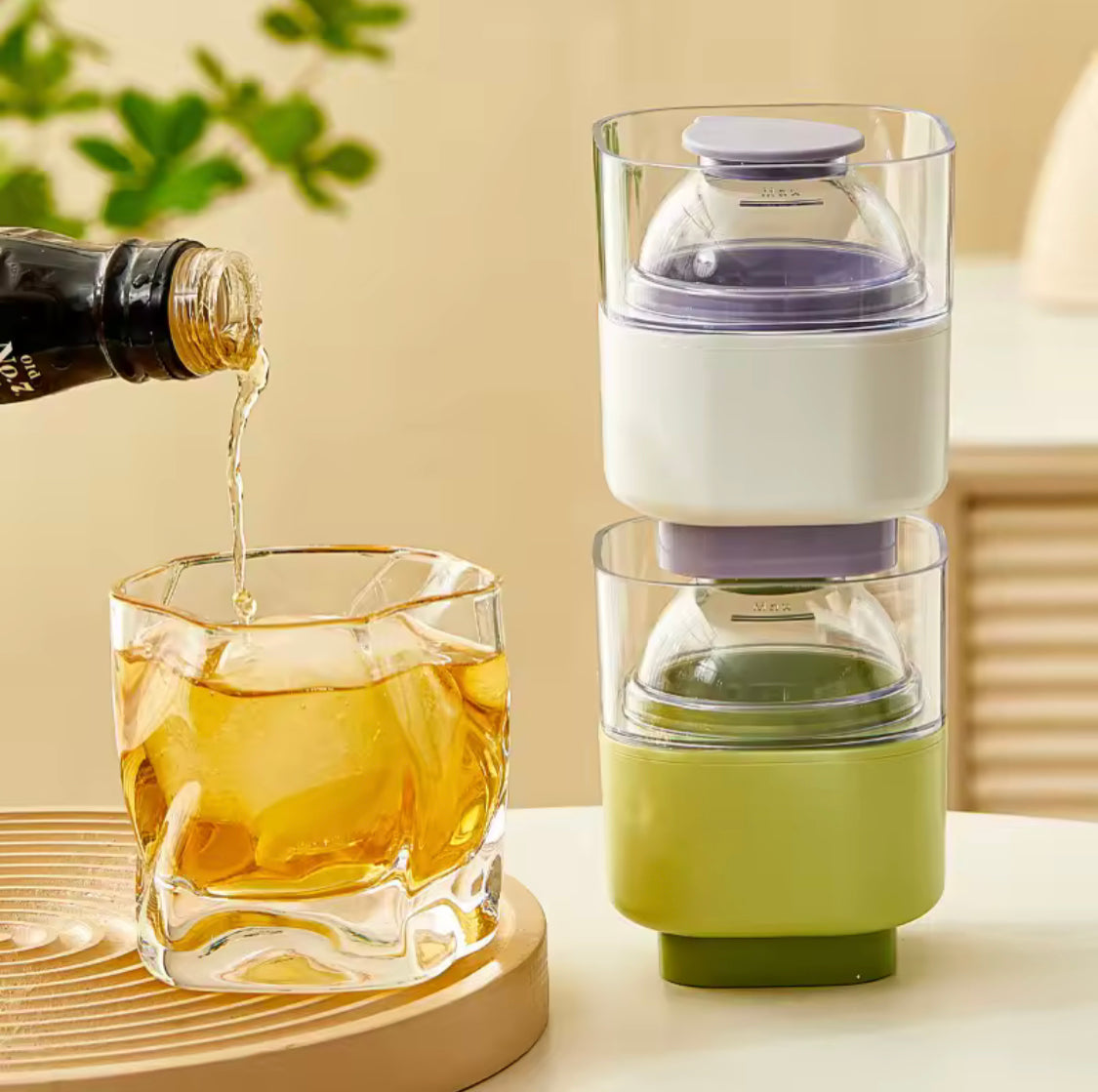 Silicone Ice Ball Mold, Crystal Ice Ball Maker, Beverage Ice Ball Mold, Reusable Ice Ball Maker