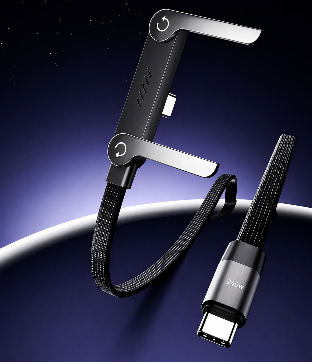 2 In 1 Cable With Mobile Stand, Charging Cable With Phone Bracket, Foldable Charging Cable With Stand
