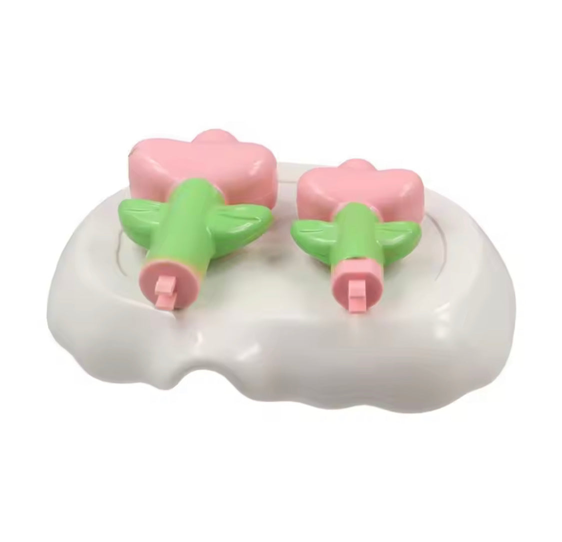 Tulip Shaped Floral Soap Box, Bathroom Decor Soap Holder With Drain Holes, Bathroom Kitchen Sink Countertop Soap Box