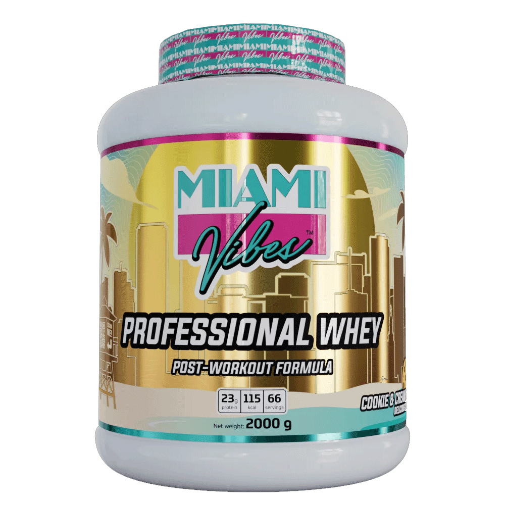 Miami Vibes Professional Whey Post-Workout Formula Vanilla Ice Cream 2000g 66 Servings
