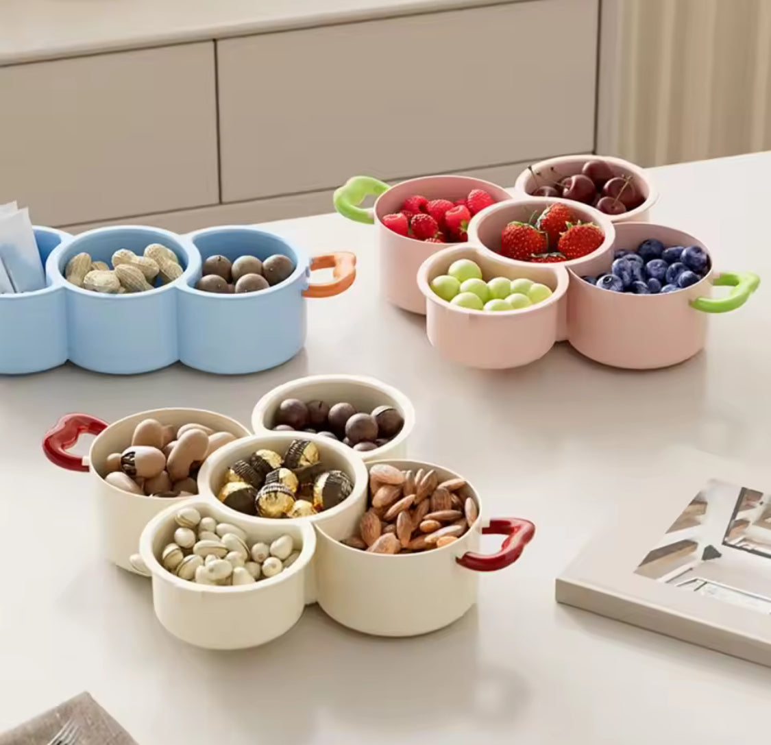 2 in 1 Fruit Drain Basket, Dried Fruit Plate Organizer, Multifunctional Drain Basket